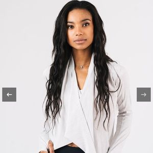 Zyia cream yoga shawl
